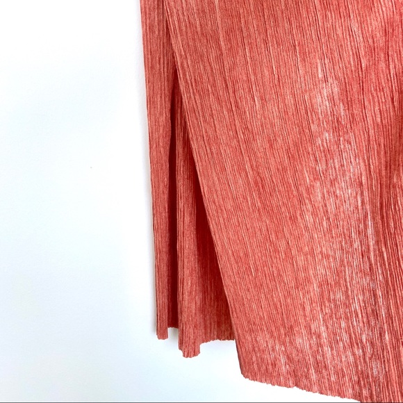 BACIO Surplice Neck Pleated Wrap Side Slits Maxi Dress. Size S. - Picture 10 of 13